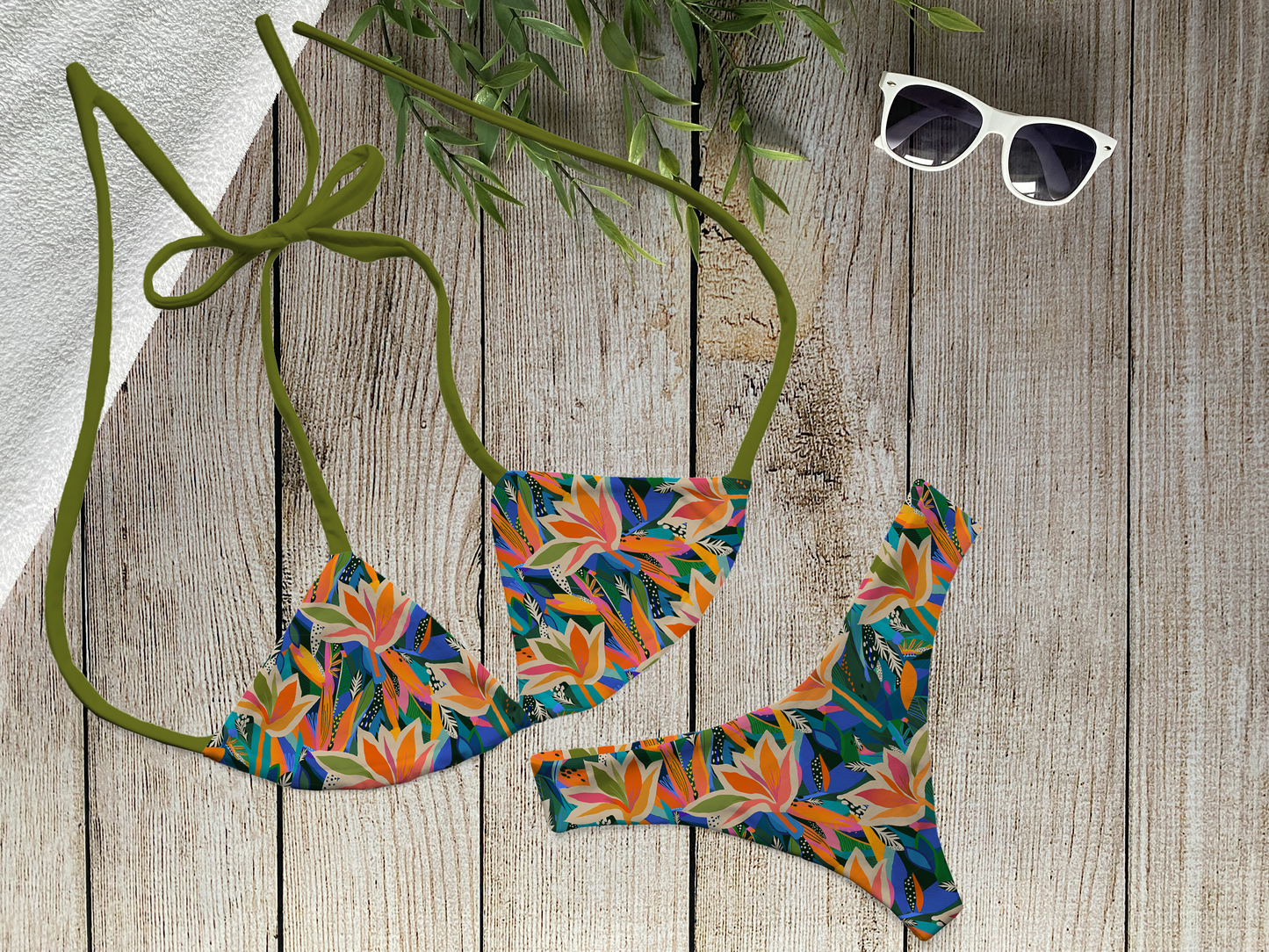 Adult Bikini Top and Bottoms Mock Up, Realistic Swimsuit Mockup for Photoshop and Procreate