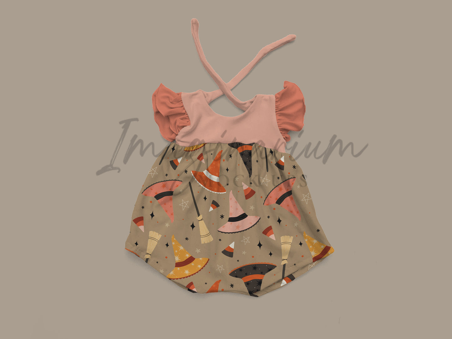 Ainsley Shorts Romper Mockup, Realistic Clothing Mock Up for Photoshop and Procreate