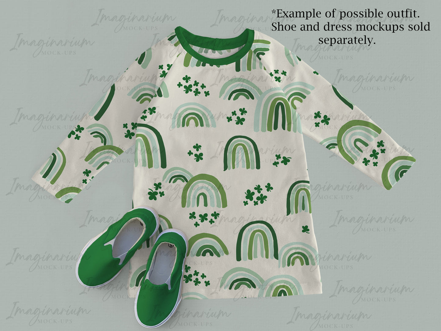 A-line Raglan Dress Mockup, Realistic Clothing Mock Up for Photoshop and Procreate