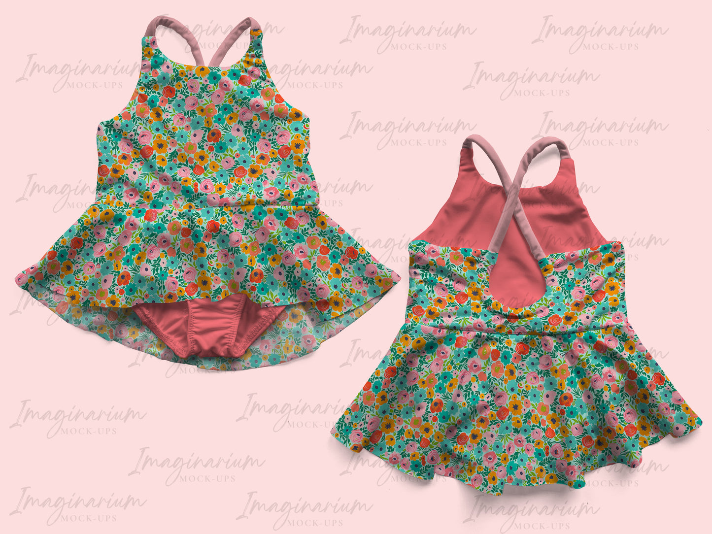 Amalfi High Low Swimsuit Mockup , Realistic Swimwear Mock Up for Photoshop and Procreate