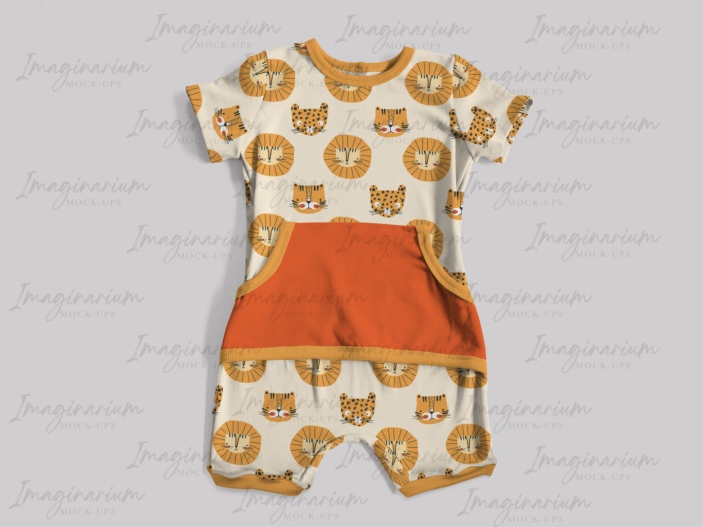 Short Sleeve and Shorts Anytime Romper Mock Up, Realistic Mockup for Photoshop and Procreate