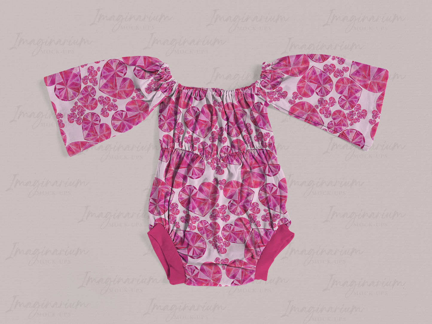 Bellami Romper Wide Sleeve Mock Up, Realistic Clothing Mockup for Photoshop and Procreate