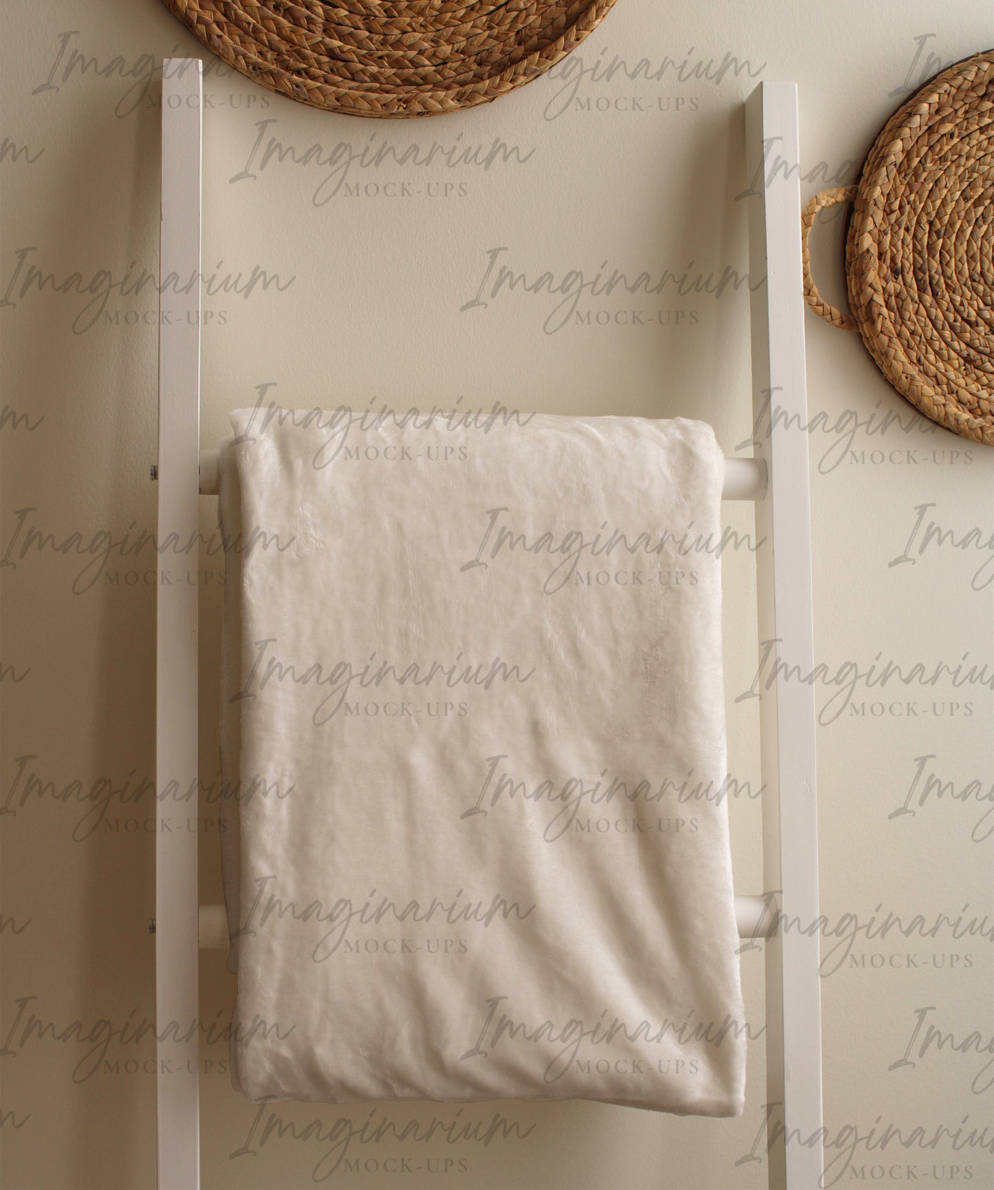 Blanket on Rack Mockup, Realistic Mockup for Procreate and Photoshop