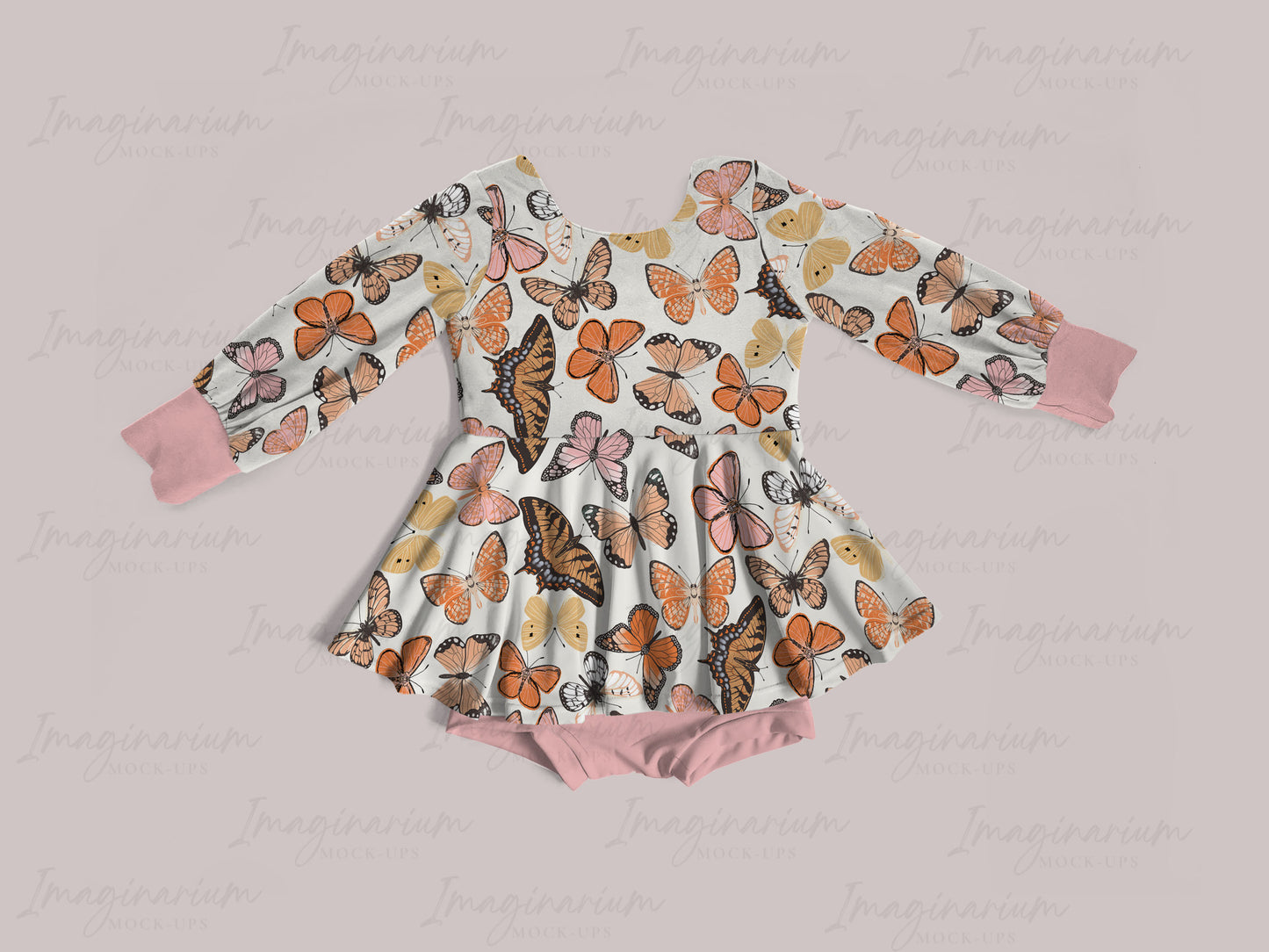 Brielle Long Sleeve Peplum with Shorts Mock Up, Realistic Clothing Mockup for Photoshop and Procreate