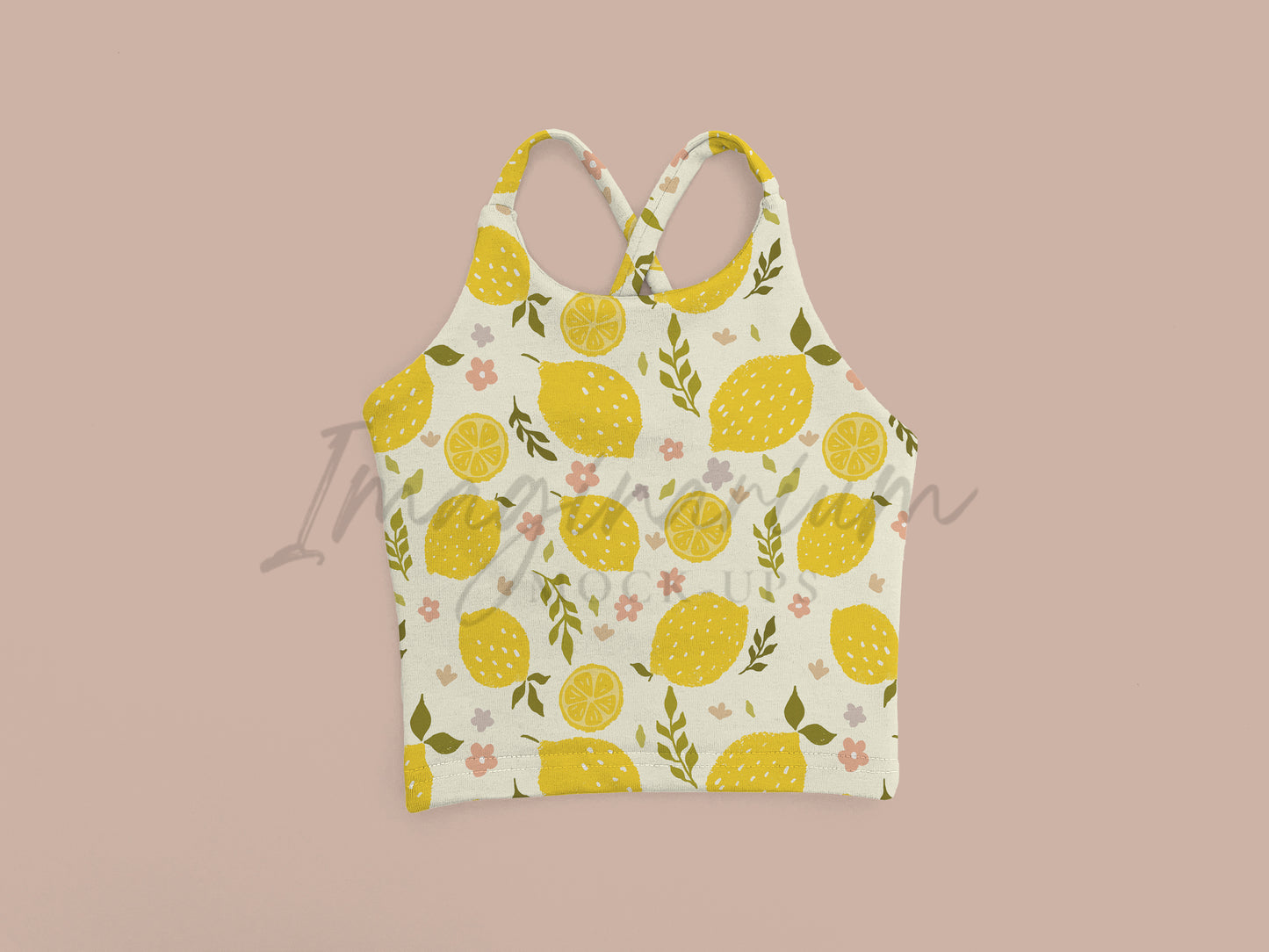 Cross Strap Modest Crop Top Brielle Mock Up, Realistic Clothing Mockup for Photoshop and Procreate