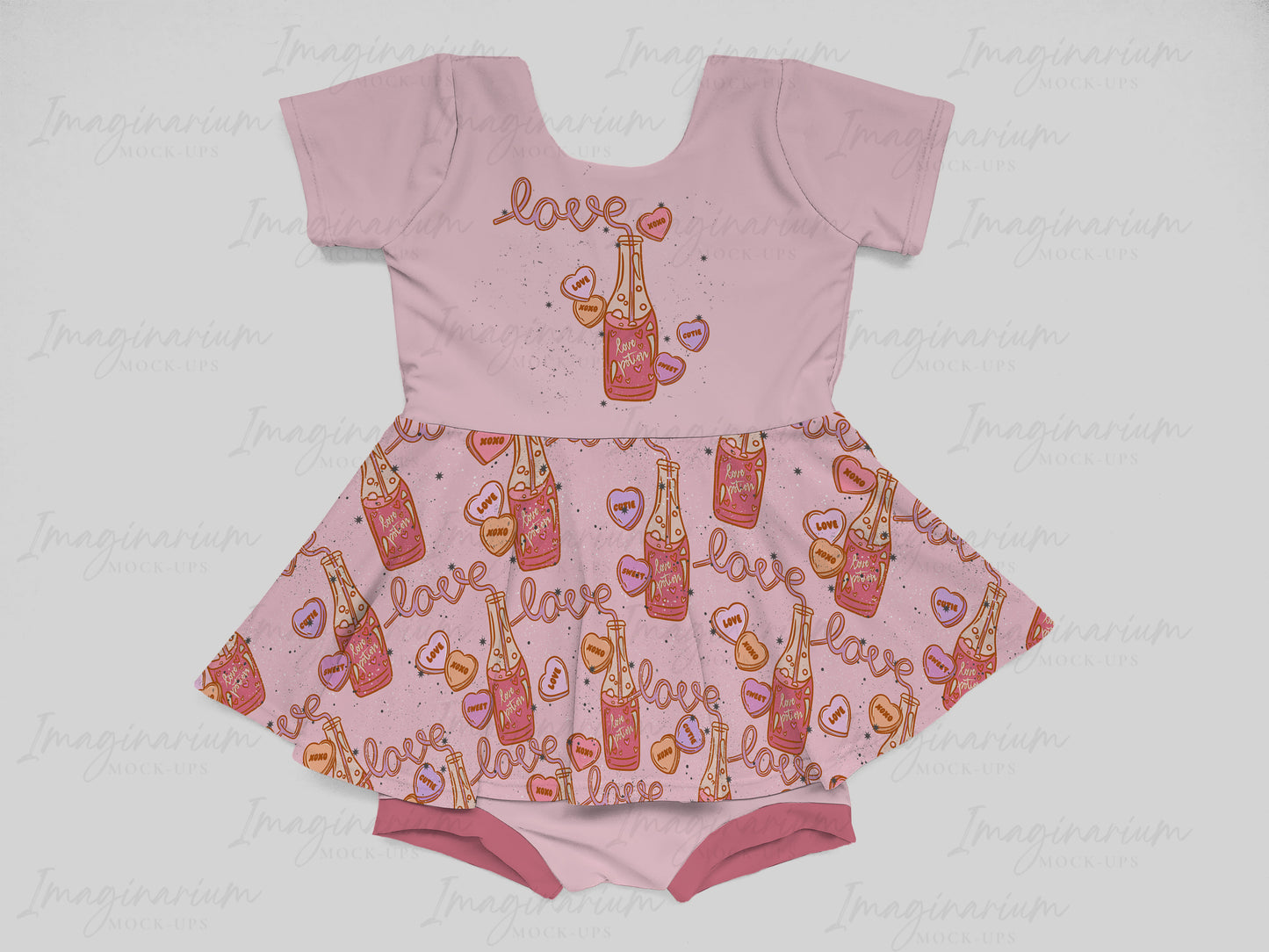 Brielle Short Sleeve Peplum with Shorts Mock Up, Realistic Clothing Mockup for Photoshop and Procreate