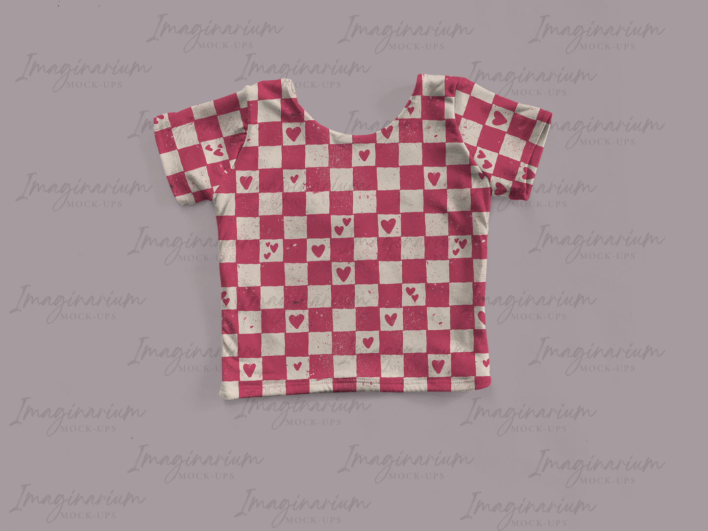 Brielle Modest Crop Top Short Sleeve Mock Up, Realistic Clothing Mockup for Photoshop and Procreate