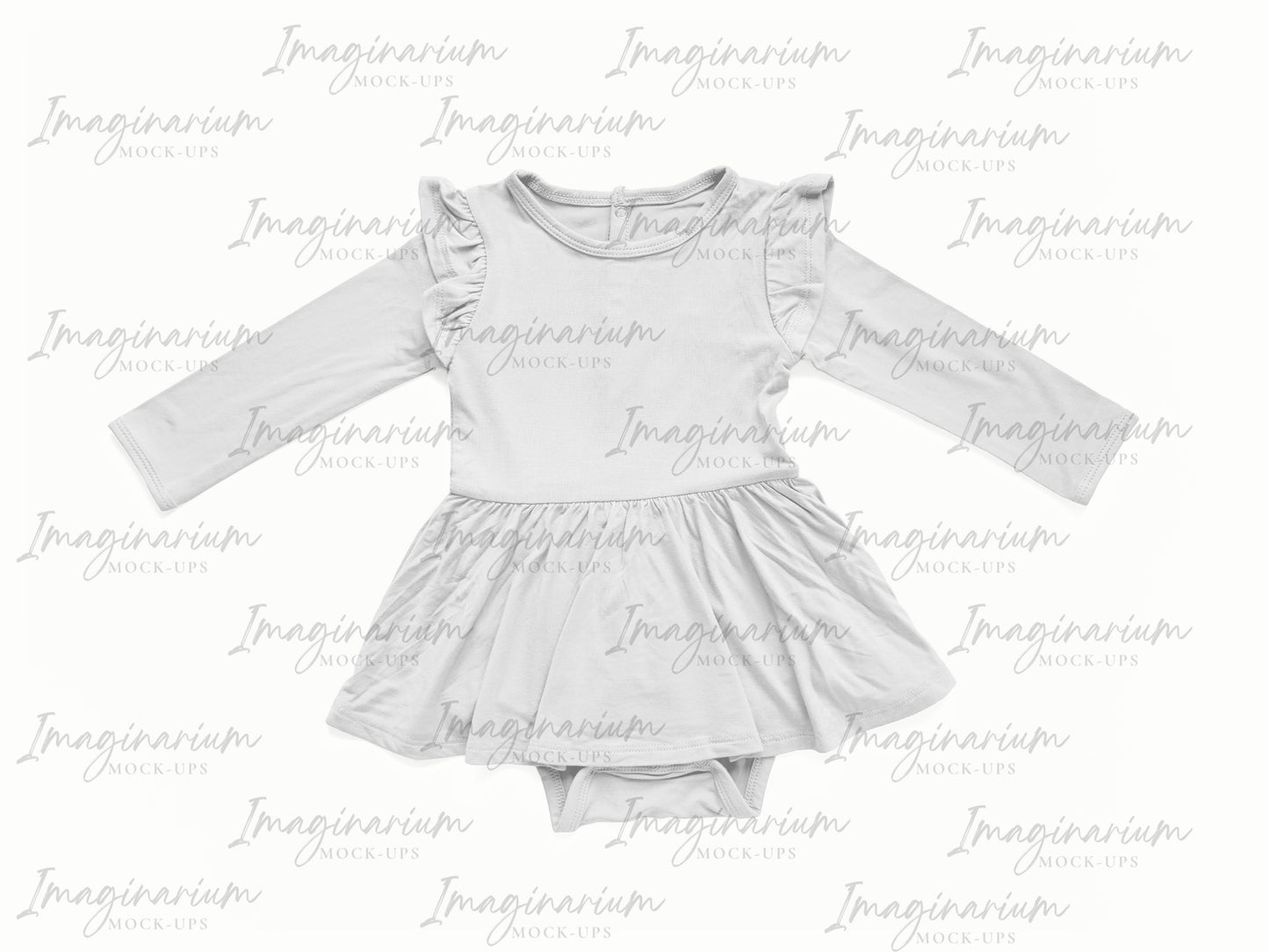 Long Sleeve Skirted Bodysuit Mock Up, Realistic Mockup for Photoshop and Procreate