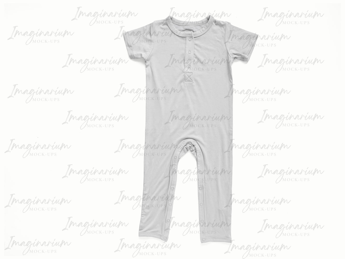 Short Sleeve Snap Sleeper Mock Up, Realistic Baby Pajama Mockup for Photoshop and Procreate