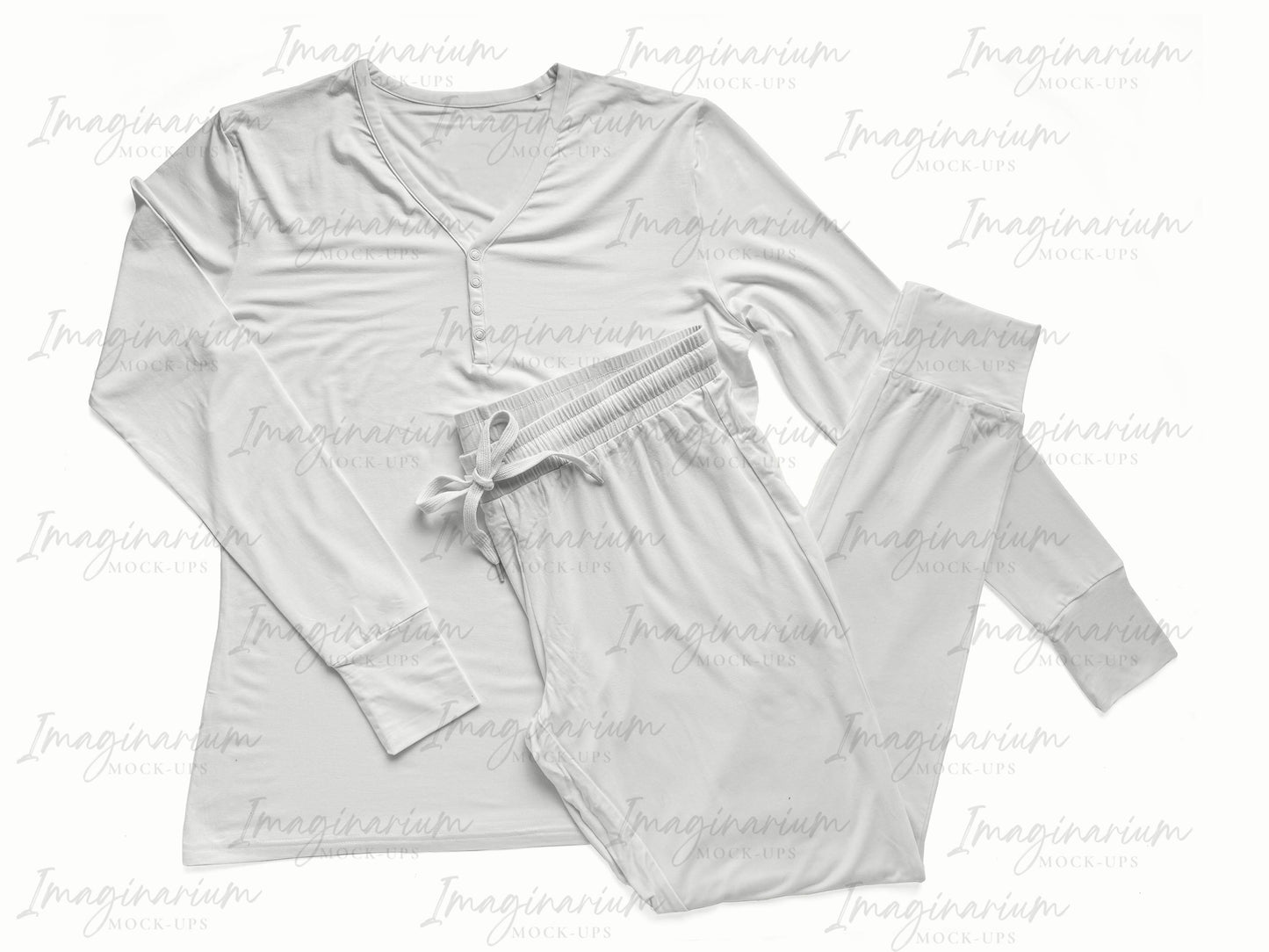 Adult Pajama Lounge Set Mock Up, Realistic Mockup for Photoshop and Procreate