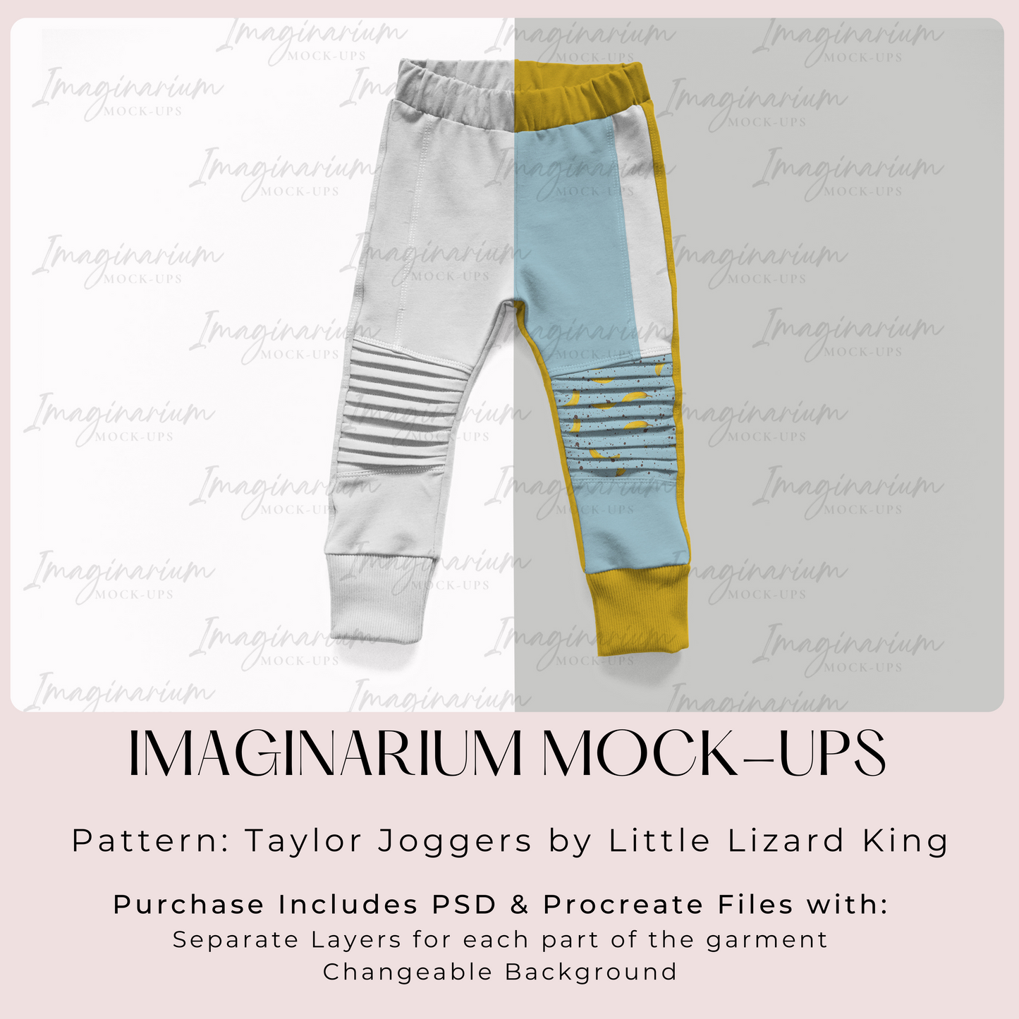 Taylor Jogger Mock Up, Realistic Clothing Mockup for Photoshop and Procreate