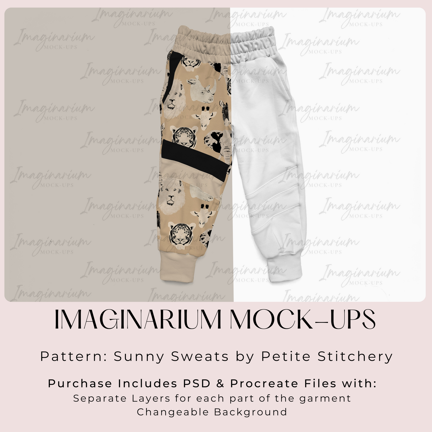 Sunny Sweats Pants Mock-up, Realistic Clothing Mockup for Procreate and Photoshop
