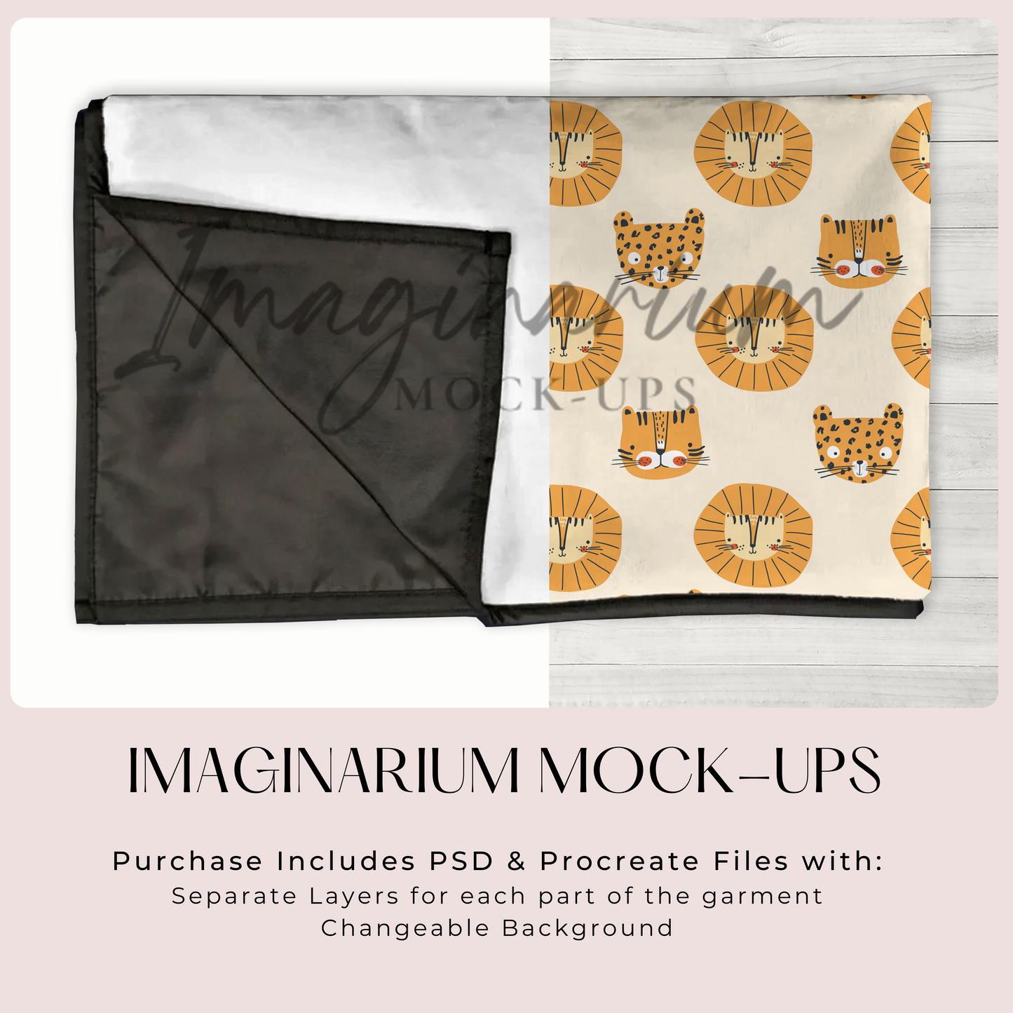 Baby Play Mat Mockup, Realistic Blanket Mock Up for Photoshop and Procreate