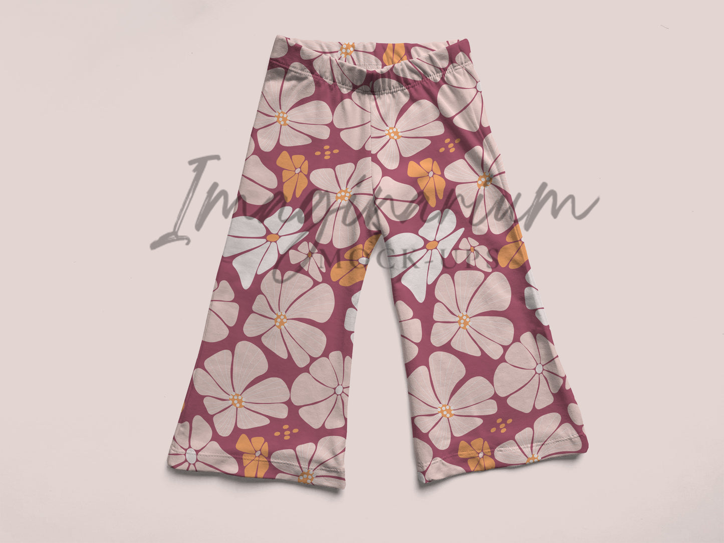 Daphne Wide Leg Pants Mock Up, Realistic Clothing Mockup for Photoshop and Procreate