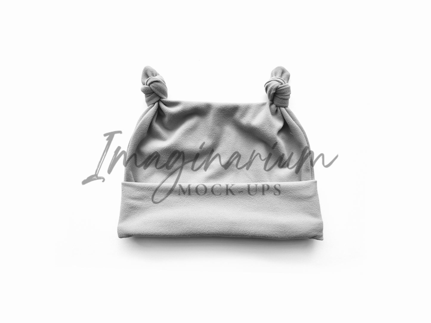 Double Knot Beanie Baby Hat Mock Up, Realistic Clothing Mockup for Photoshop and Procreate