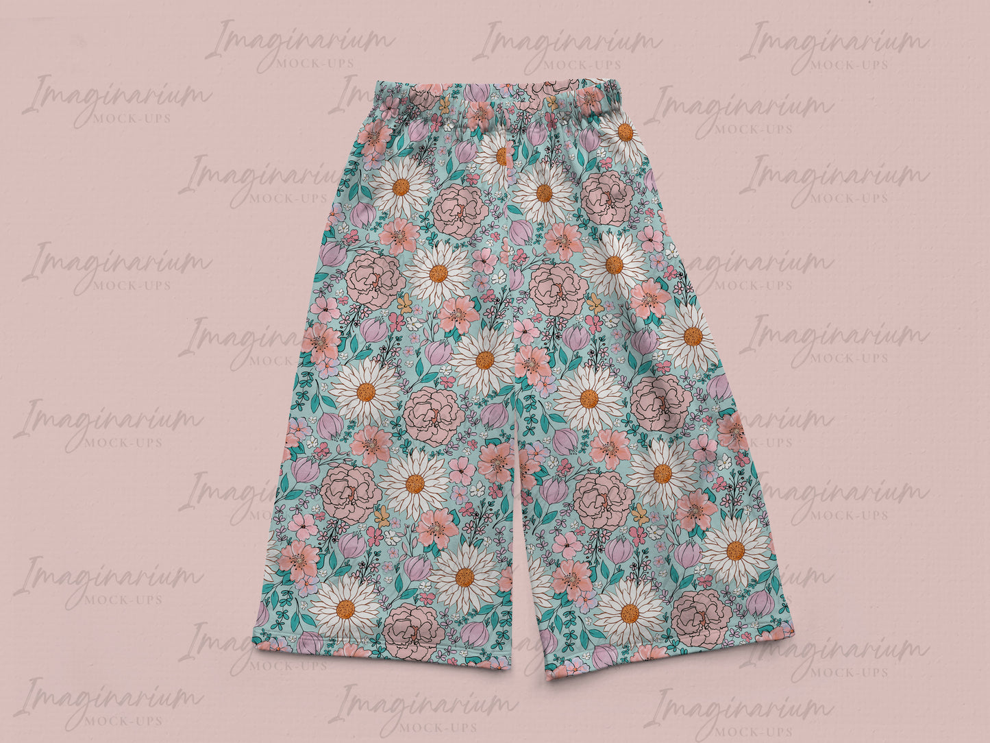 Flow Wide Leg Pants Mock Up, Realistic Clothing Mockup for Photoshop and Procreate