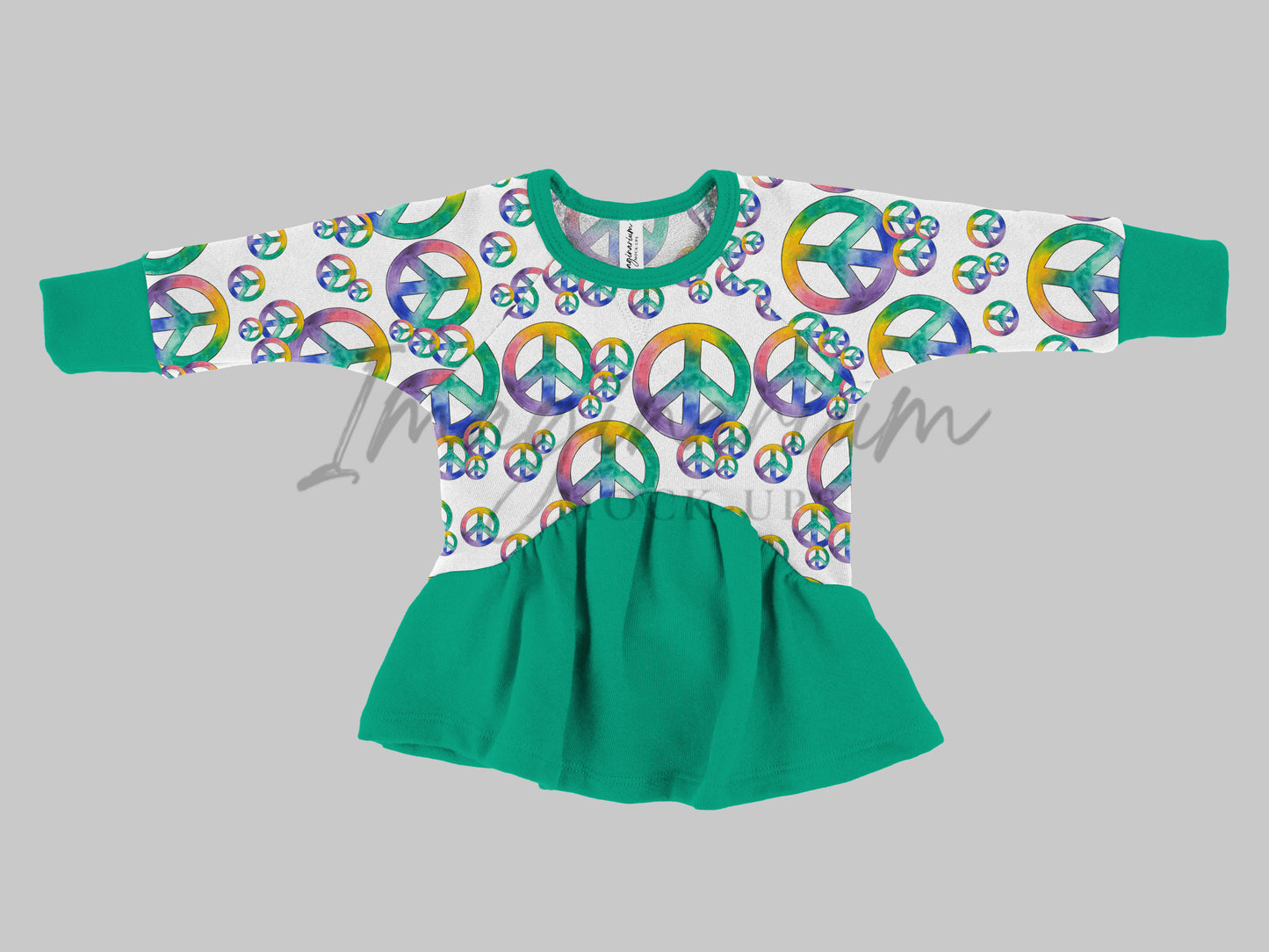 Gus + Steel Peplum Top Curved Mock Up, Realistic Clothing Mockup for Photoshop and Procreate