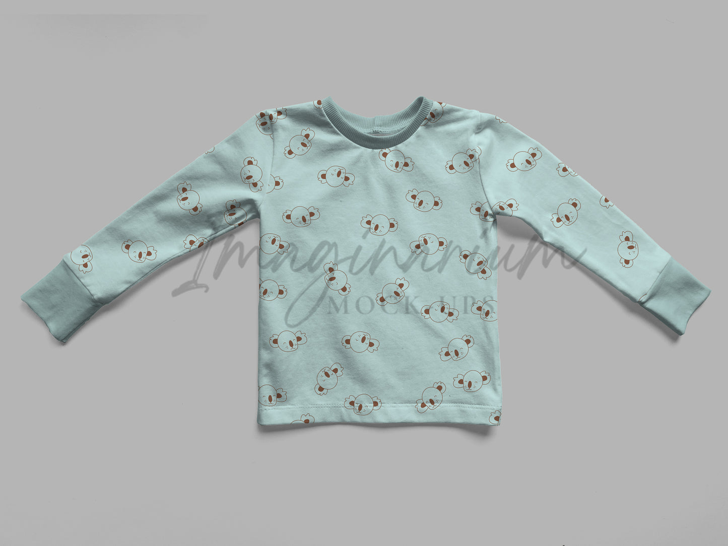 Gus + Steel Lounge Set Long Sleeve Shirt Mock Up, Realistic Clothing Mockup for Photoshop and Procreate