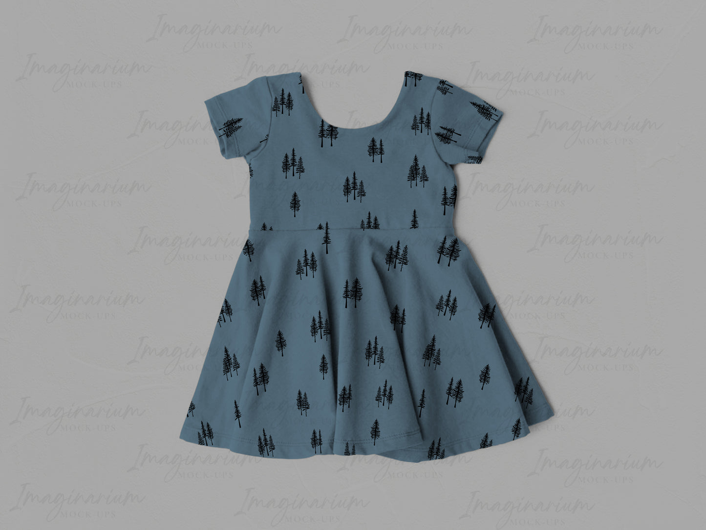 Gus & Steel Short Sleeve Twirl Dress Mock Up, Realistic Clothing Mockup for Photoshop and Procreate
