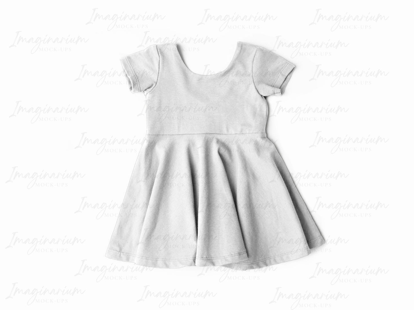 Gus & Steel Short Sleeve Twirl Dress Mock Up, Realistic Clothing Mockup for Photoshop and Procreate