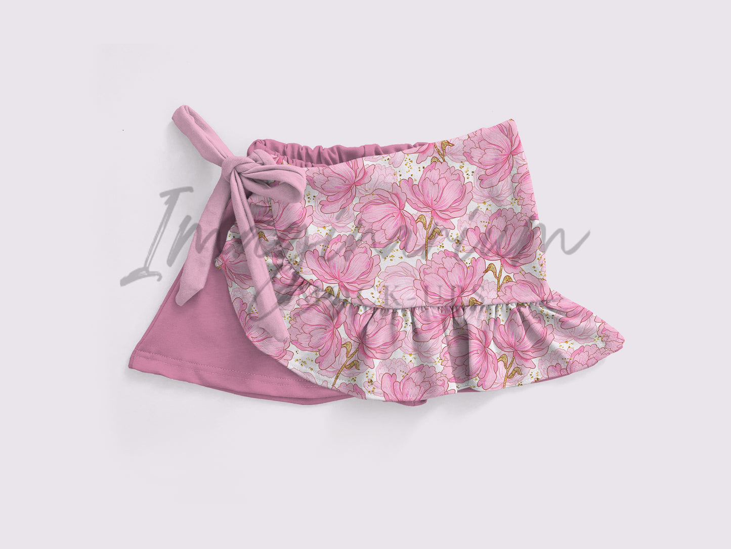 Ginger Ruffle Skort Mock Up, Realistic Clothing Mockup for Photoshop and Procreate
