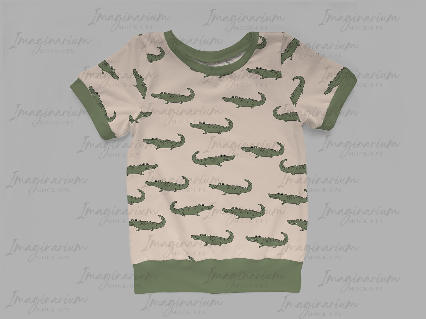 Grow Fonder Banded Short Sleeve Tee Mock Up, Realistic Clothing Mockup for Photoshop and Procreate