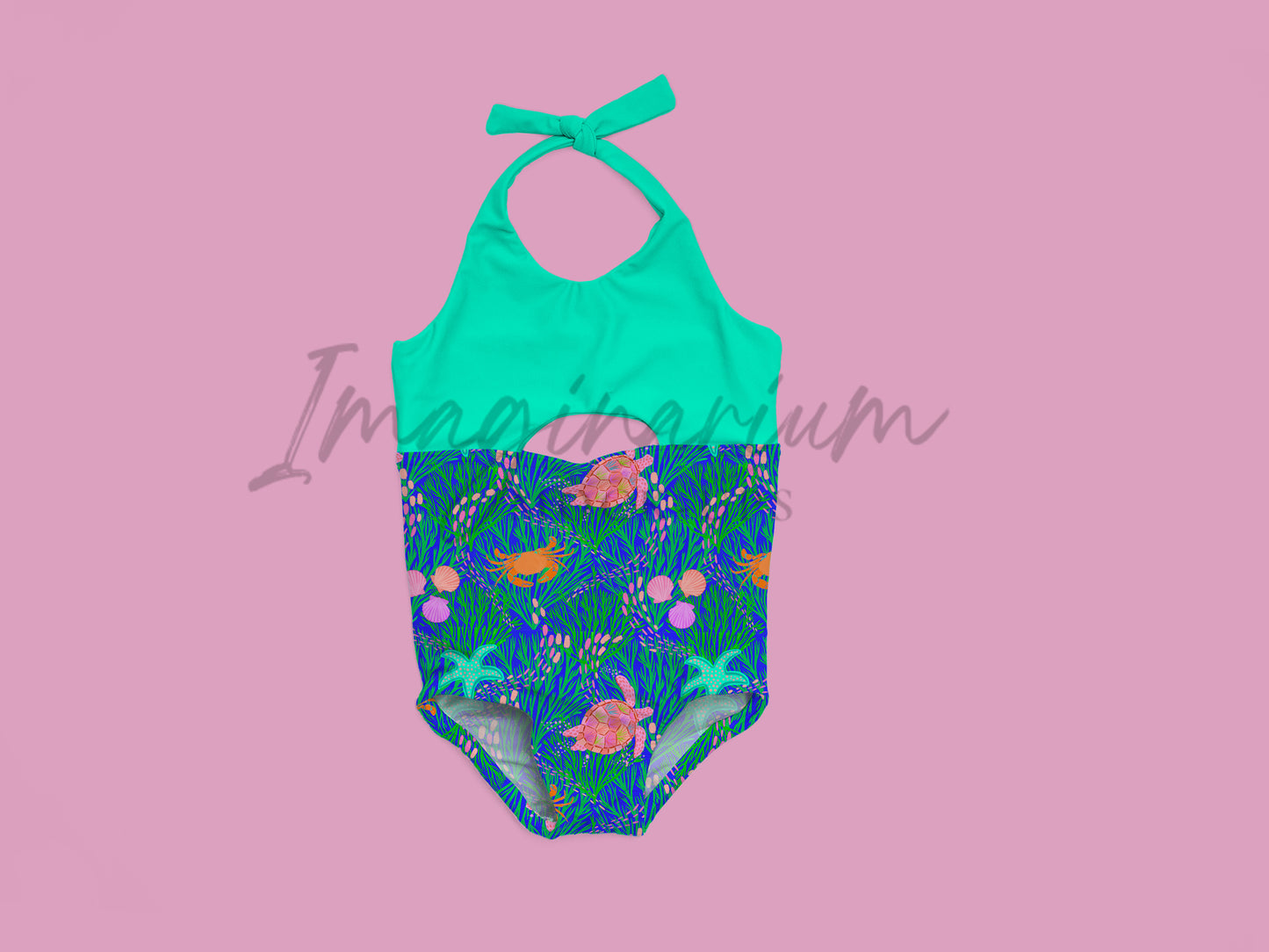 Halloway One Piece Swimsuit Mockup , Realistic Swimwear Mock Up for Photoshop and Procreate