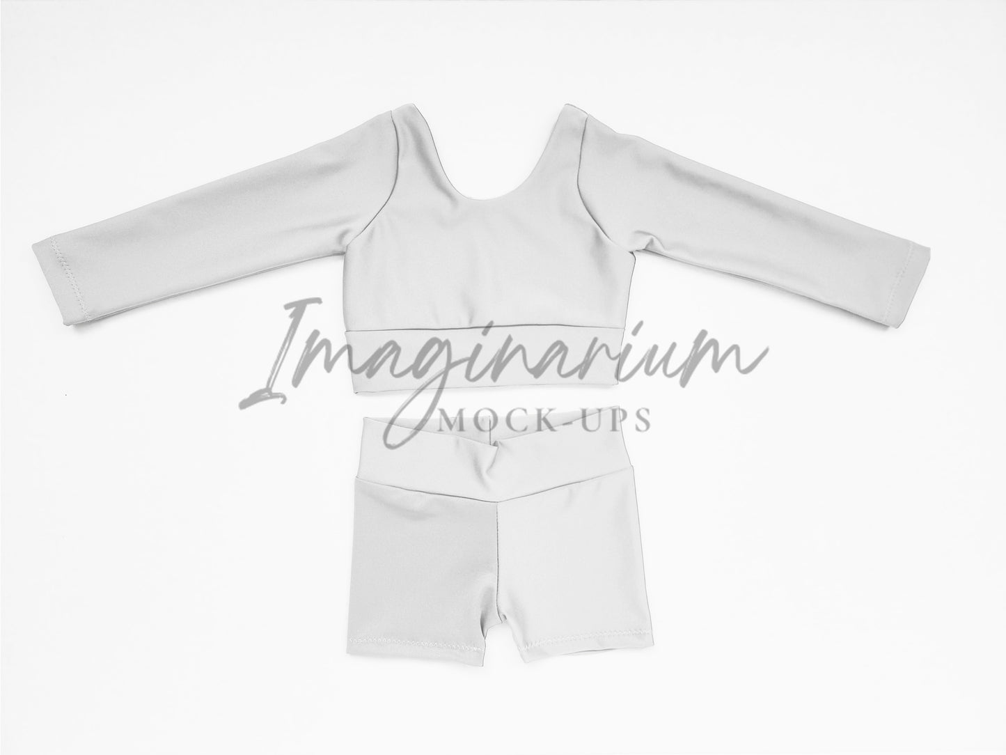 Halloway Long Sleeve Two Piece Swimsuit Mockup , Realistic Swimwear Mock Up for Photoshop and Procreate