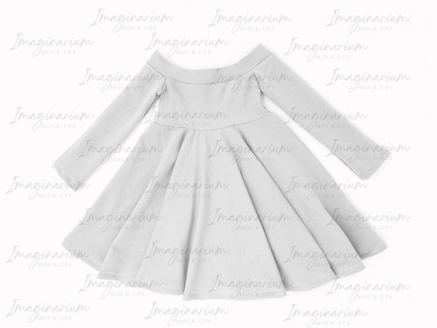 BUNDLE Hibiscus Dress Mock Up, Off Shoulder Dress, Realistic Clothing Mockups for Photoshop and Procreate