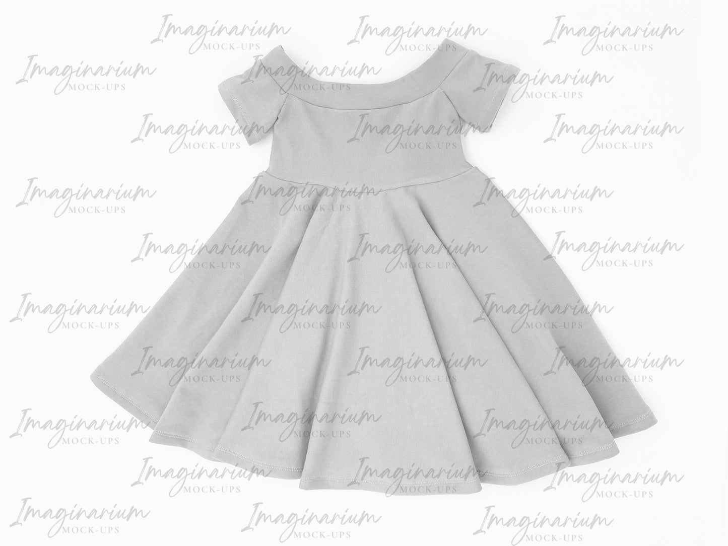 BUNDLE Hibiscus Dress Mock Up, Off Shoulder Dress, Realistic Clothing Mockups for Photoshop and Procreate