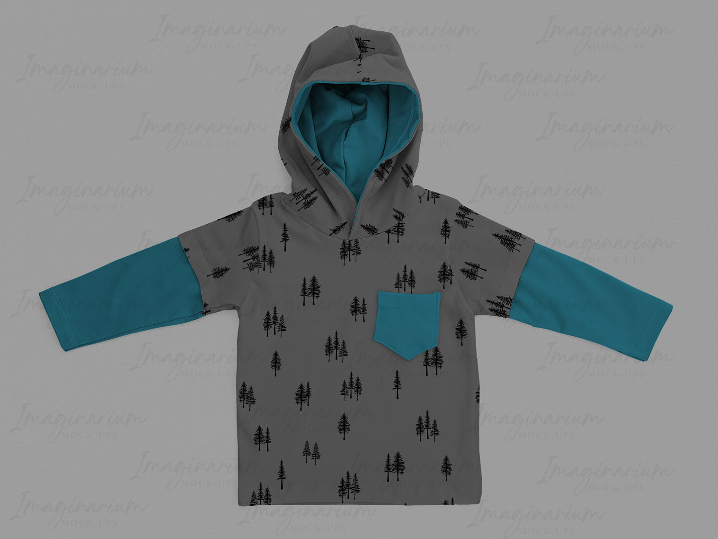 Gus + Steel Layered Tee Long Sleeve Shirt Mockup, Realistic Clothing Mock Up for Photoshop and Procreate
