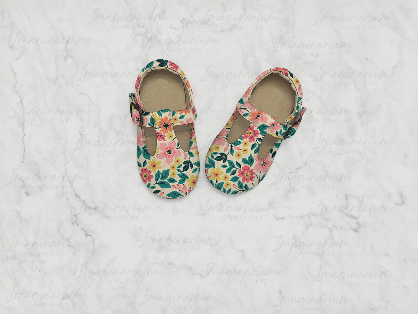 Mary Jane Shoes Mock Up, Realistic Baby Shoes Mockup for Procreate and Photoshop