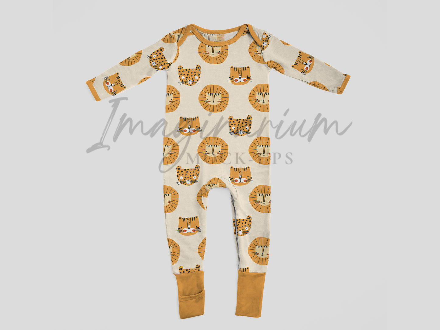 Zipper Leg Sleeper Mock Up, Realistic Baby Pajama Mockup for Photoshop and Procreate