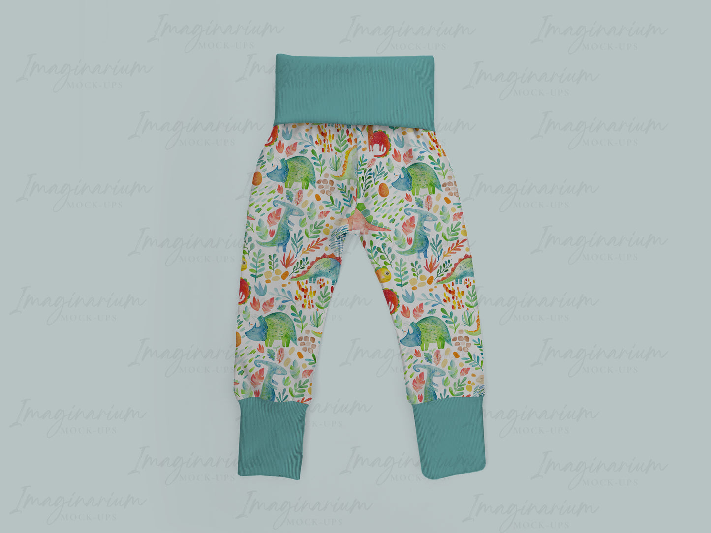 Lowland Lounge Sweats Mockup, Folded Fabric Waist Pants Mock Up, Realistic Clothing Mock-up for Photoshop and Procreate