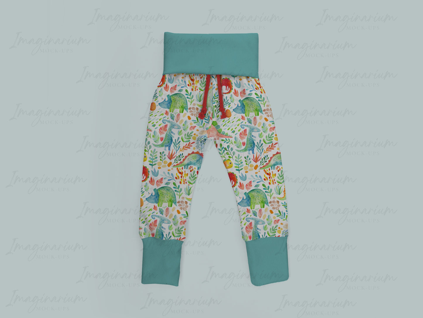 Lowland Lounge Sweats Mockup, Folded Fabric Waist Pants Mock Up, Realistic Clothing Mock-up for Photoshop and Procreate