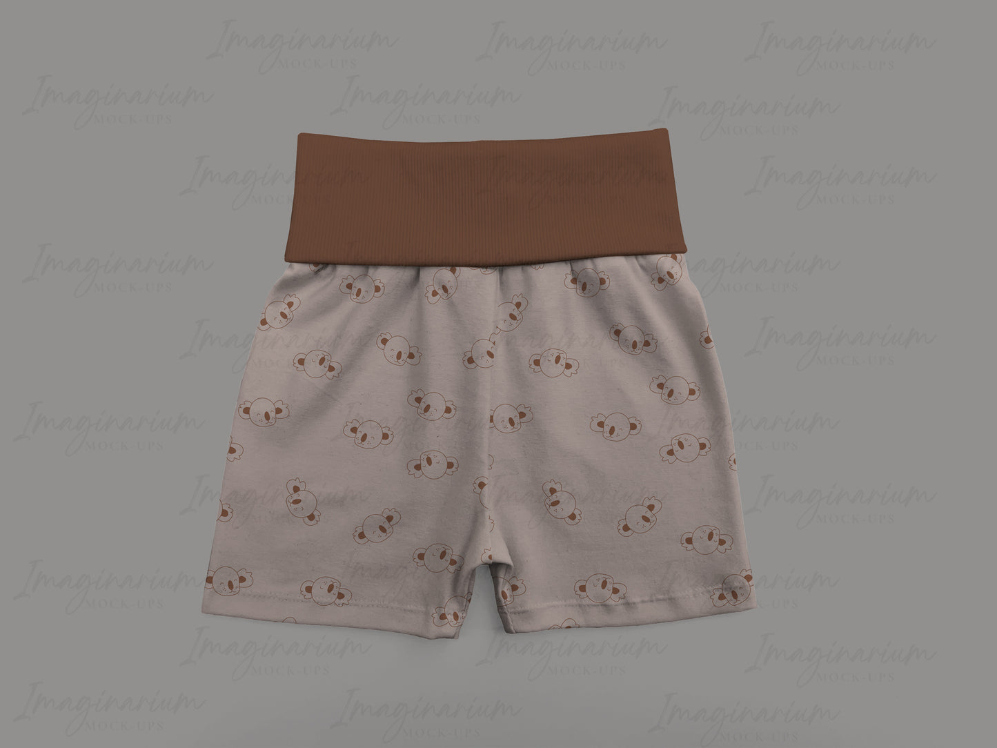 Lowland Lounge Sweats Shorts Mockup, Folded Fabric Waist Shorts Mock Up, Realistic Clothing Mock-up for Photoshop and Procreate