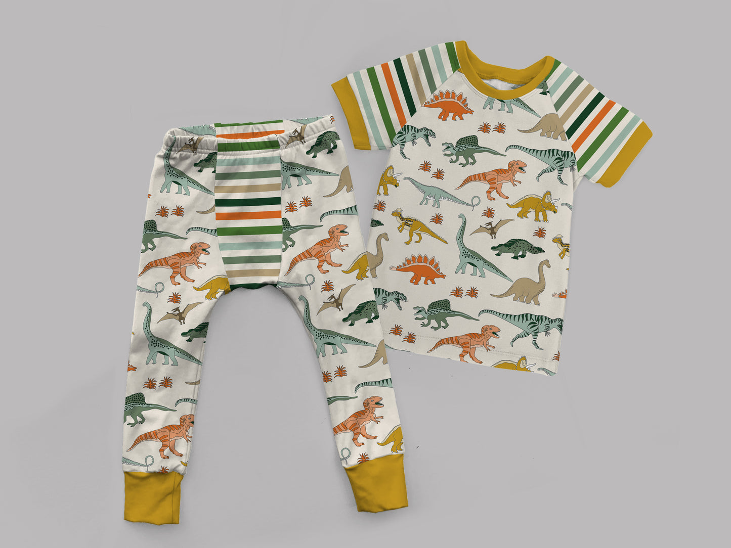 COMPLETE SET BUNDLE Lowland PJ Pants and Raglan PJ Top Mockup, Realistic Clothing Mock Up for Photoshop and Procreate