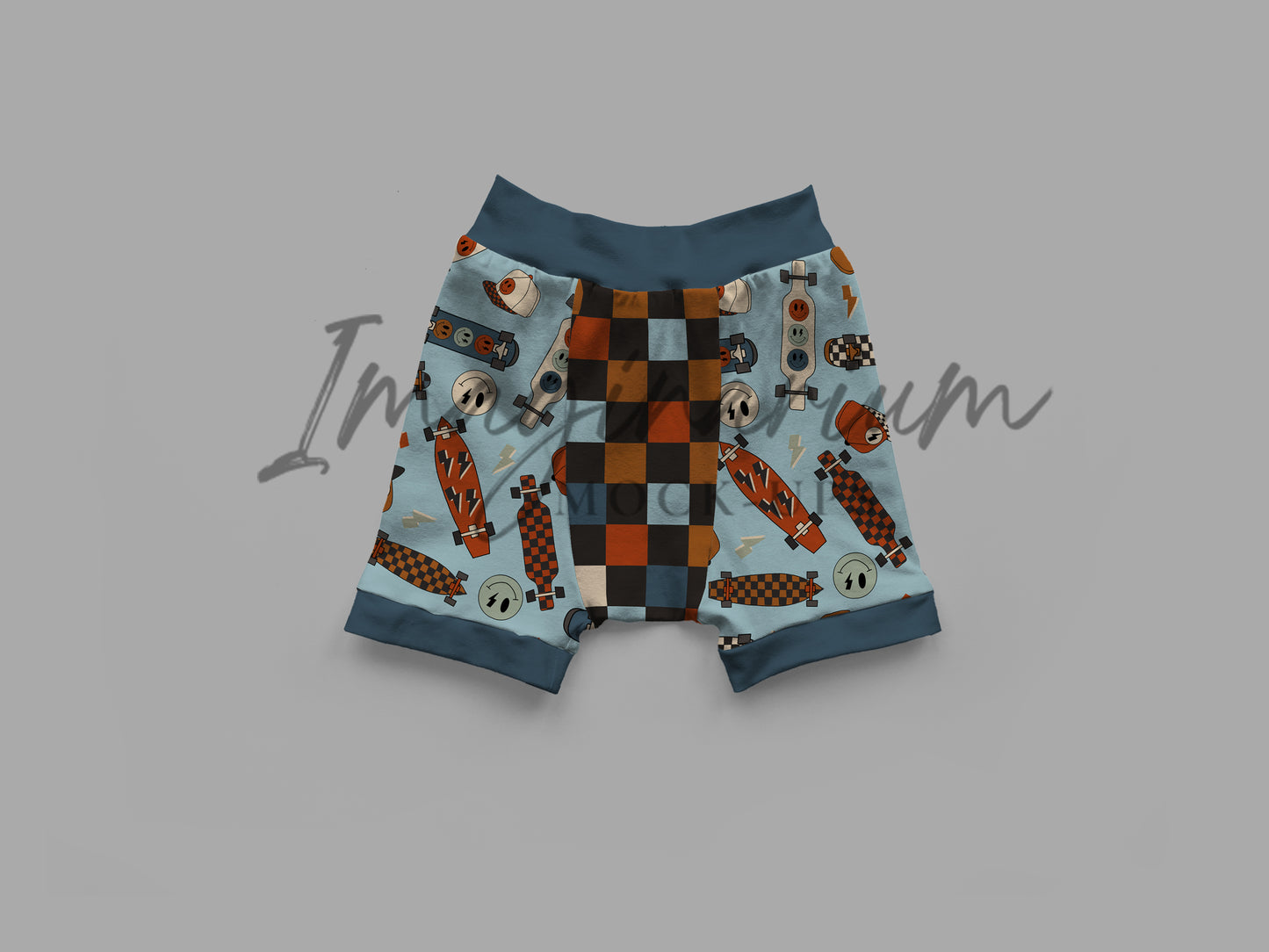 Elastic Waist PJ Shorts Mock Up, Realistic Pajama Mockup for Photoshop and Procreate