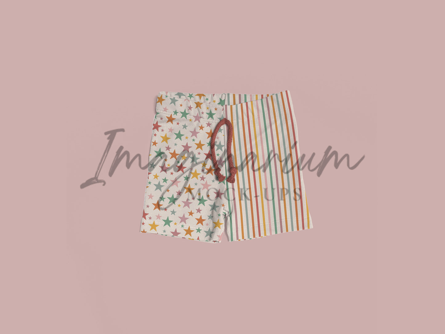 Maisy Summer Set Shorts Mock Up, Realistic Clothing Mockup for Photoshop and Procreate