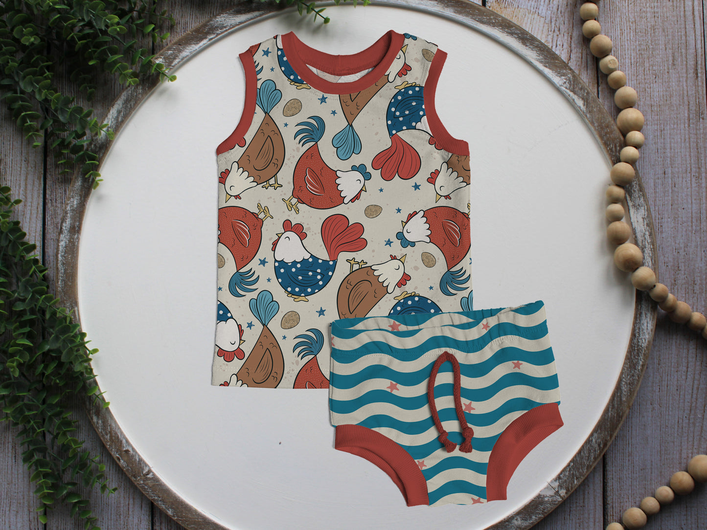 Maisy Summer Set Outfit Mock Up, Realistic Clothing Mockup for Photoshop and Procreate