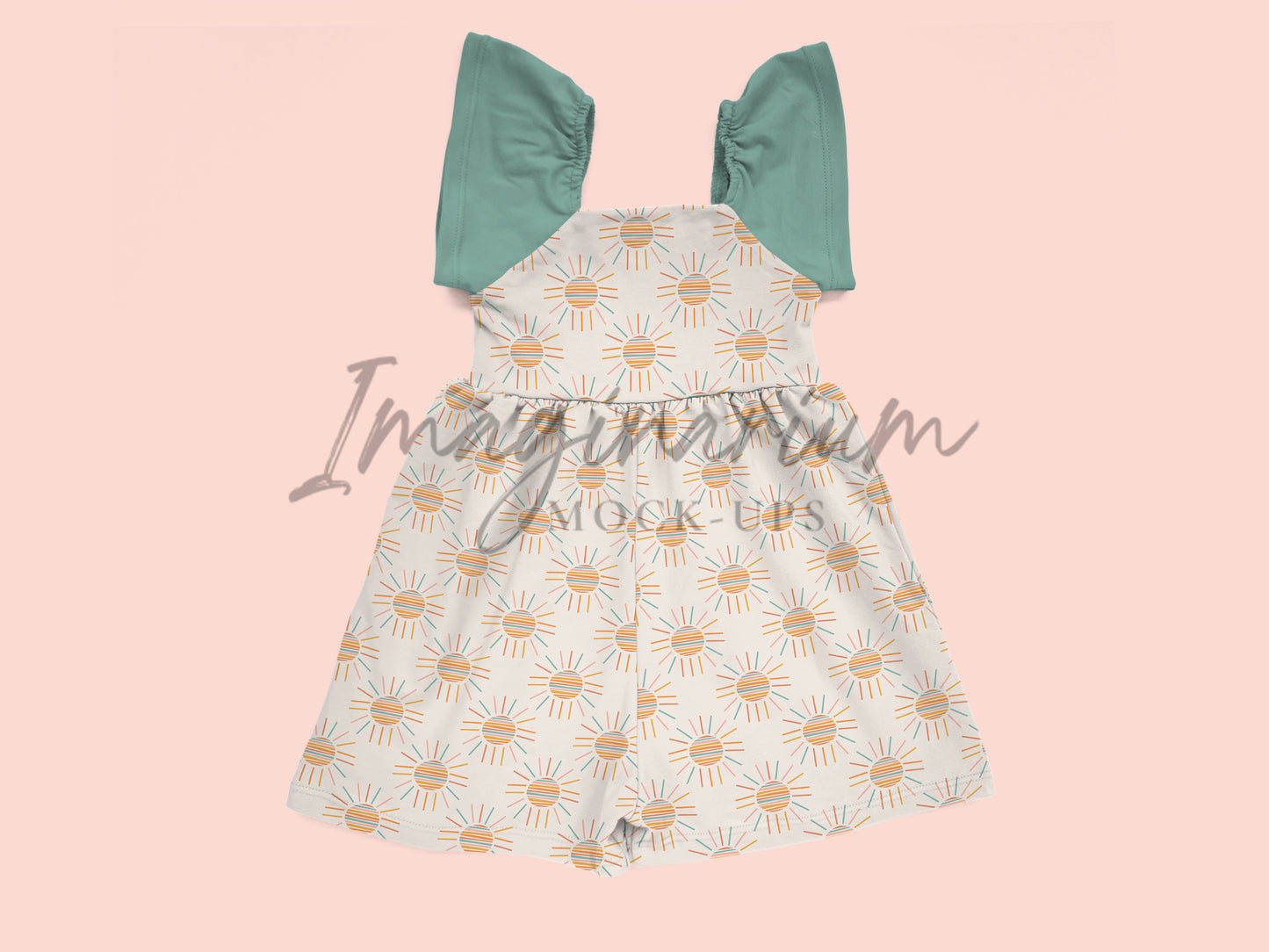 Short Sleeve Shorts Romper Mock Up, Margo Romper, Realistic Clothing Mockup for Photoshop and Procreate