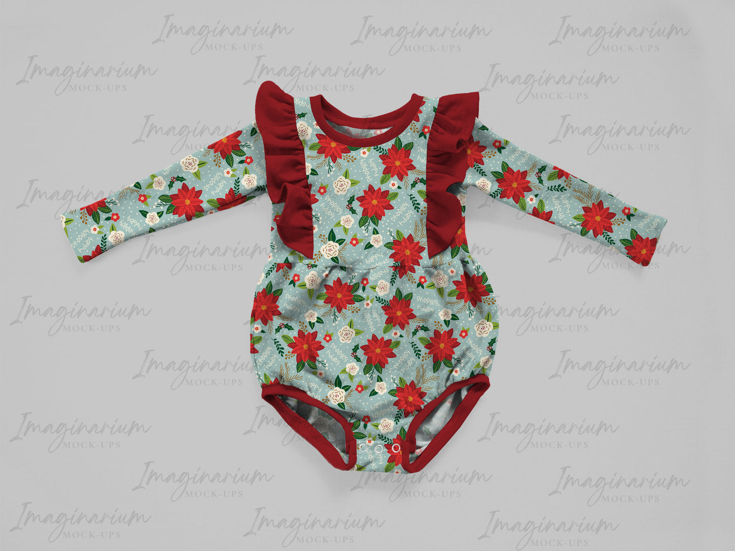 Long Sleeve Mariposa Romper Mock Up, Realistic Clothing Mockup for Photoshop and Procreate