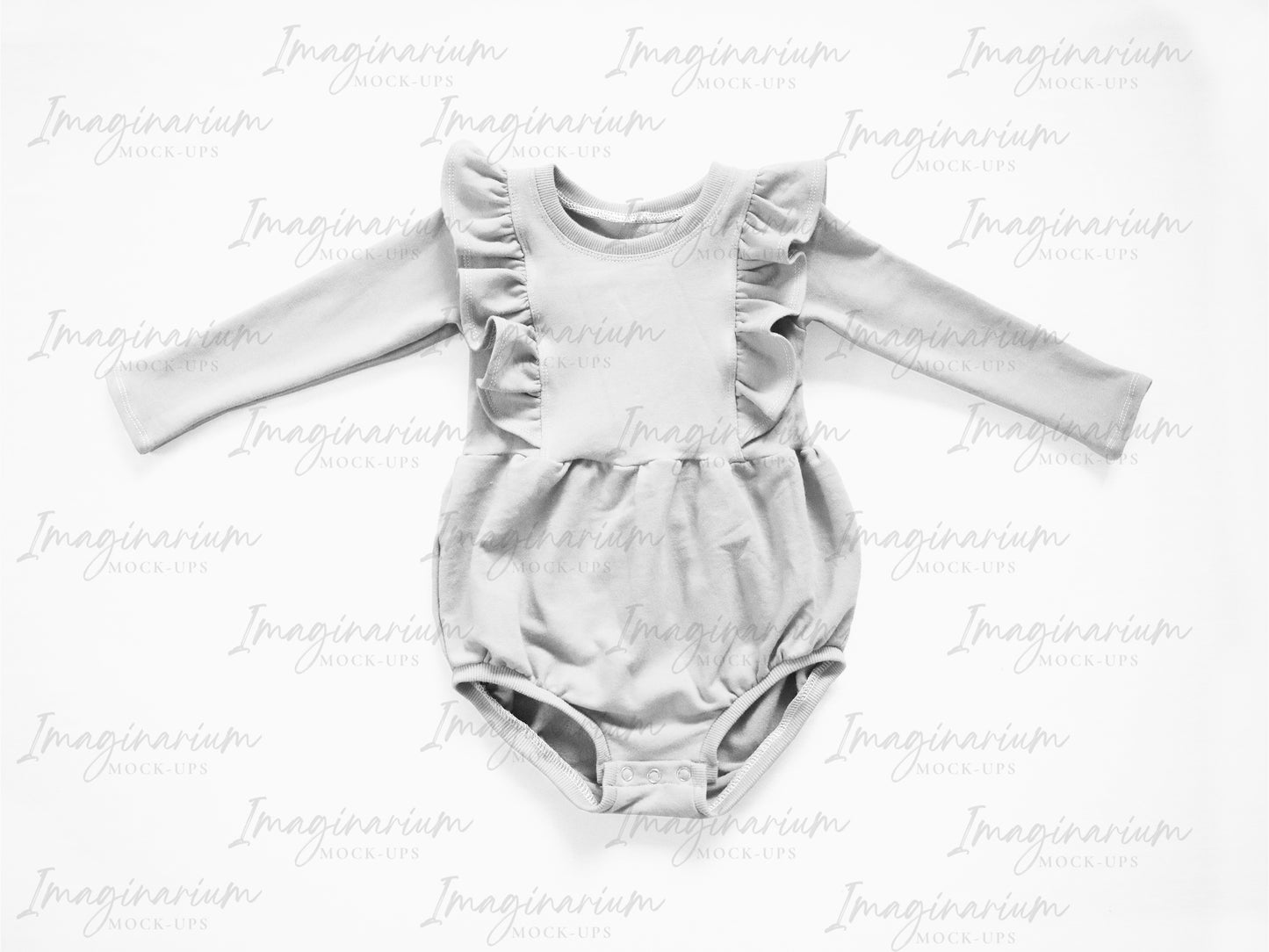 Long Sleeve Mariposa Romper Mock Up, Realistic Clothing Mockup for Photoshop and Procreate