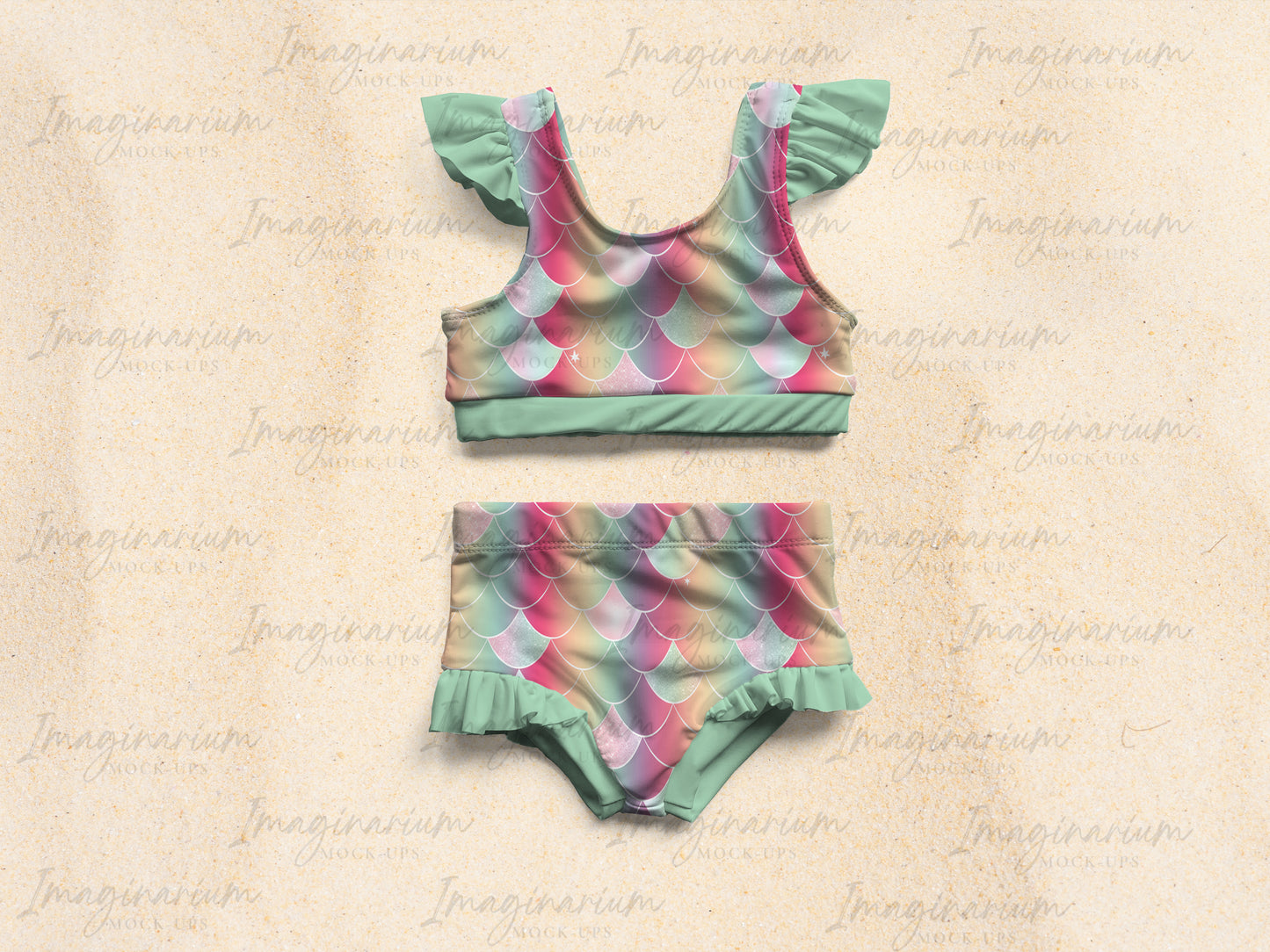 Maui Two Piece Swimsuit Mockup , Realistic Swimwear Mock Up for Photoshop and Procreate (Copy)