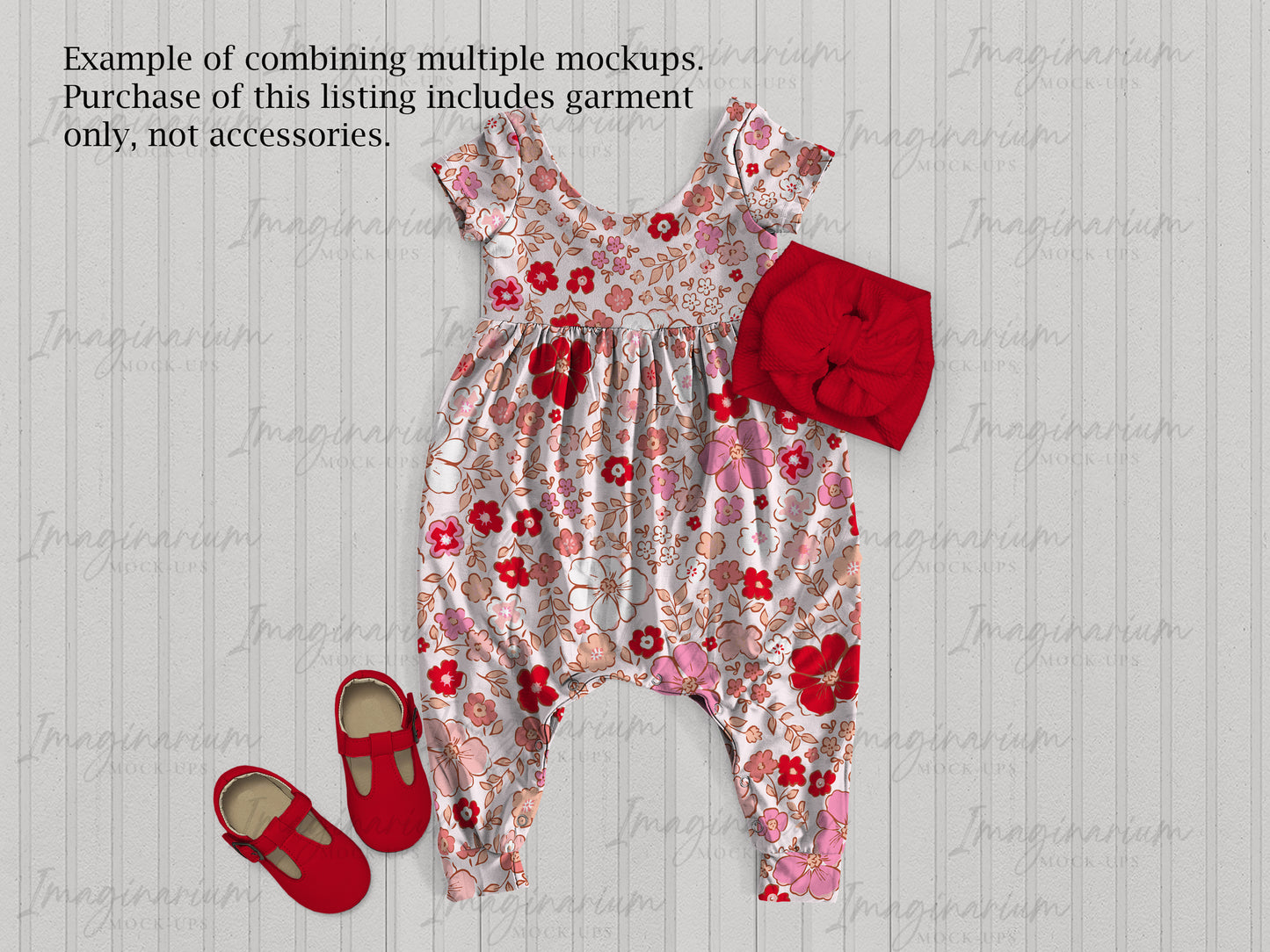 Napa Bubble Romper Short Sleeve Mock Up, Realistic Mockup for Photoshop and Procreate