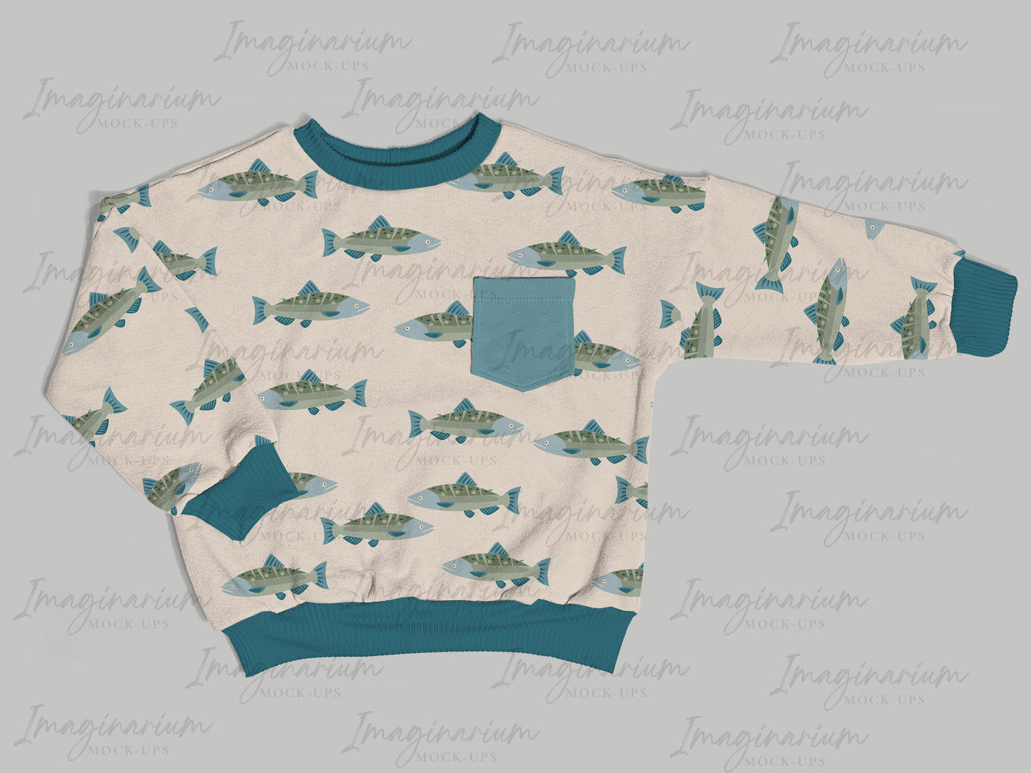 Oversized Sweater with Pockets Mock Up, Realistic Clothing Mockup for Photoshop and Procreate