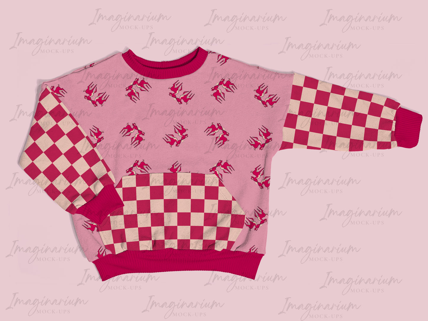 Oversized Sweater with Pockets Mock Up, Realistic Clothing Mockup for Photoshop and Procreate