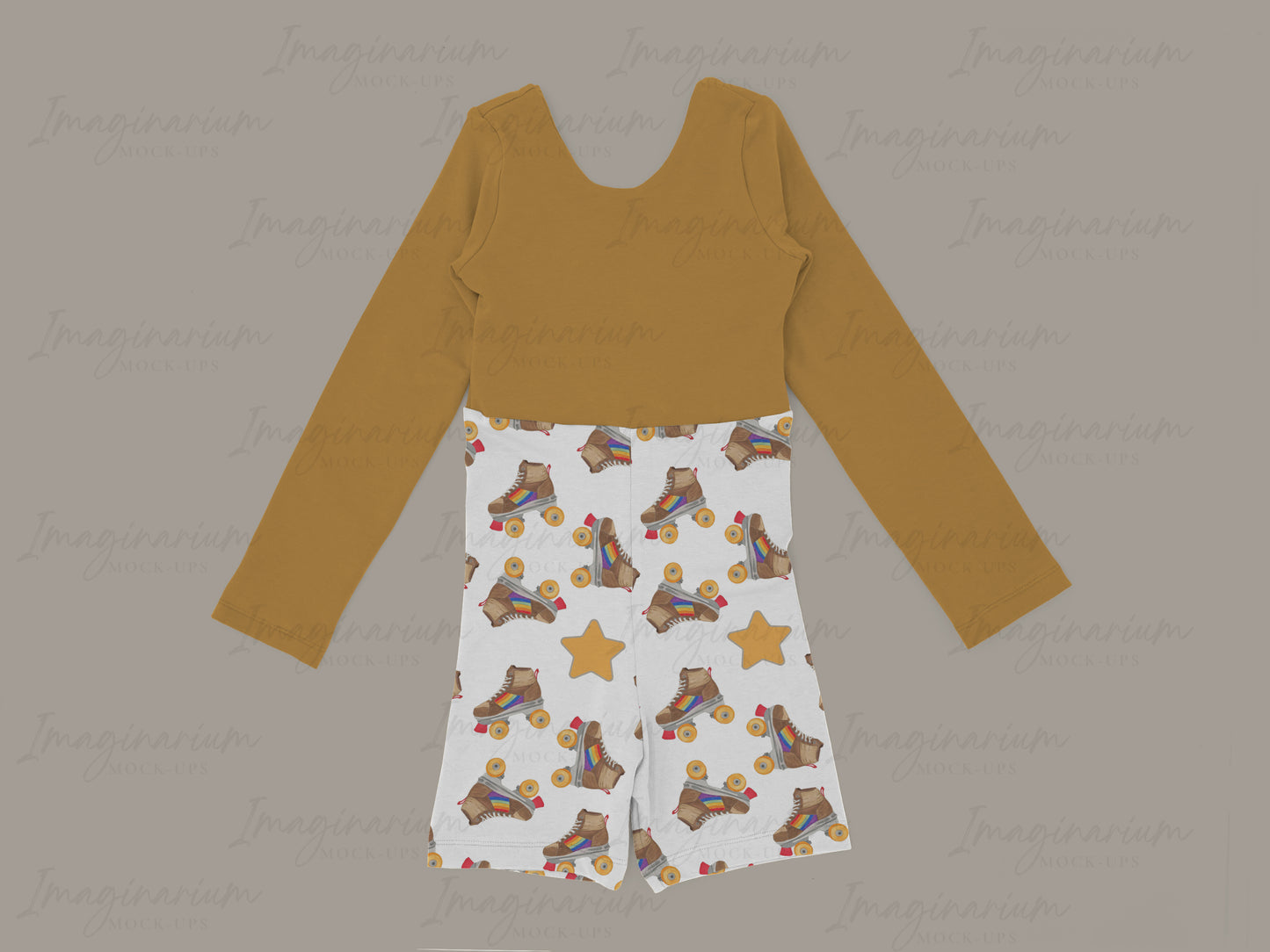Long Sleeve Pathos Unitard Mock Up, Realistic Clothing Mockup for Photoshop and Procreate