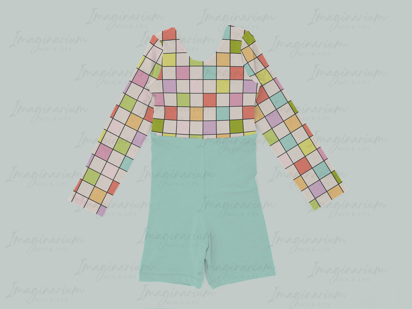 Long Sleeve Pathos Unitard Mock Up, Realistic Clothing Mockup for Photoshop and Procreate
