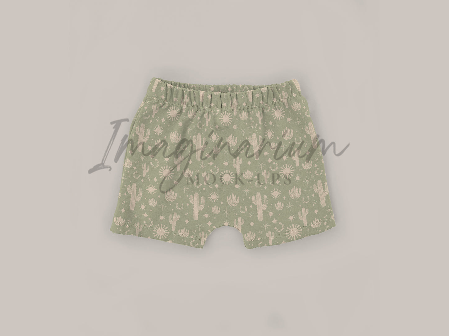 Elastic Waist Play Shorts Mock Up, Realistic Clothing Mockup for Photoshop and Procreate